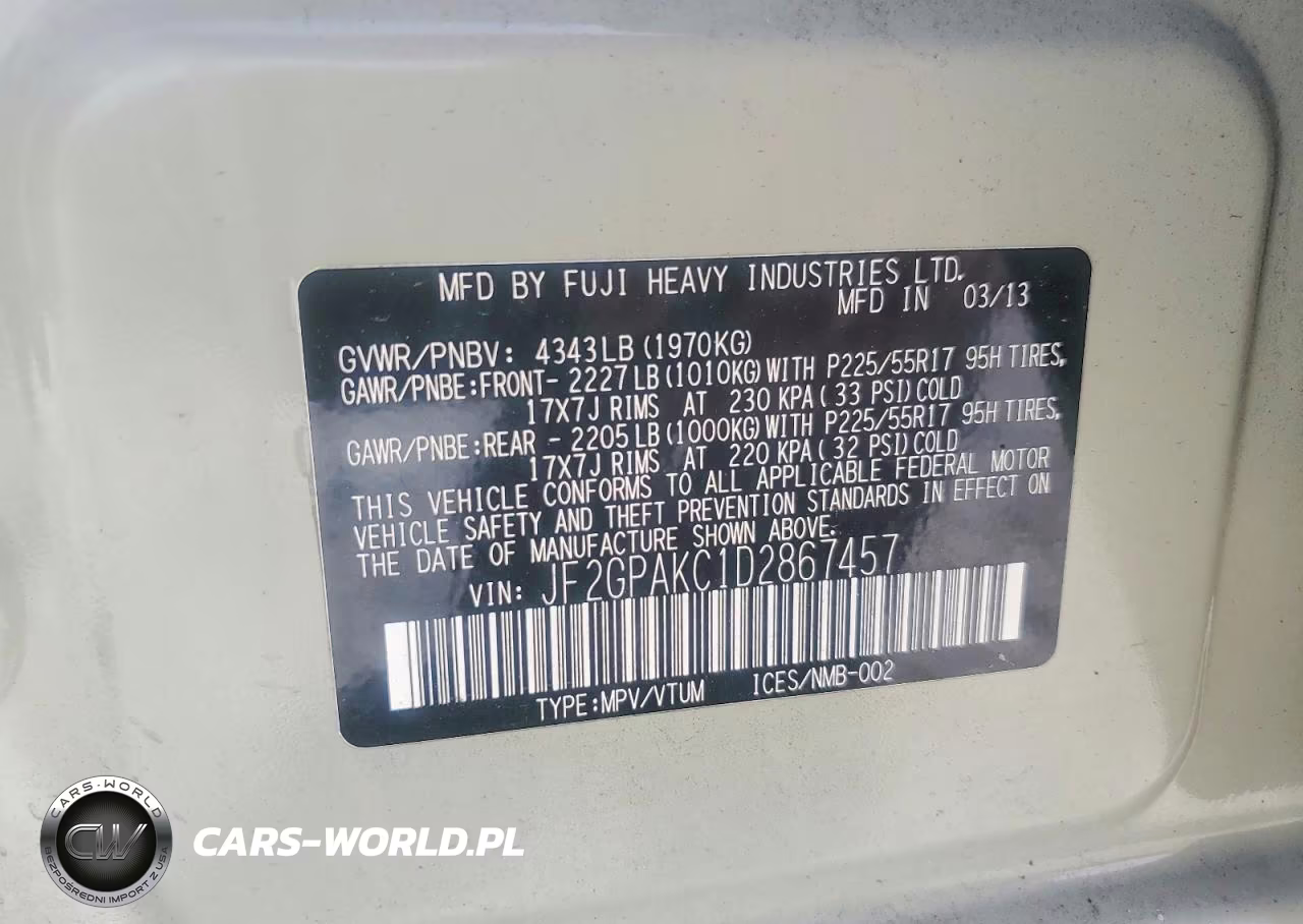 2013 Subaru Xv Crosstrek 2.0 Limited VIN:JF2GPAKC1D2867457 - 13