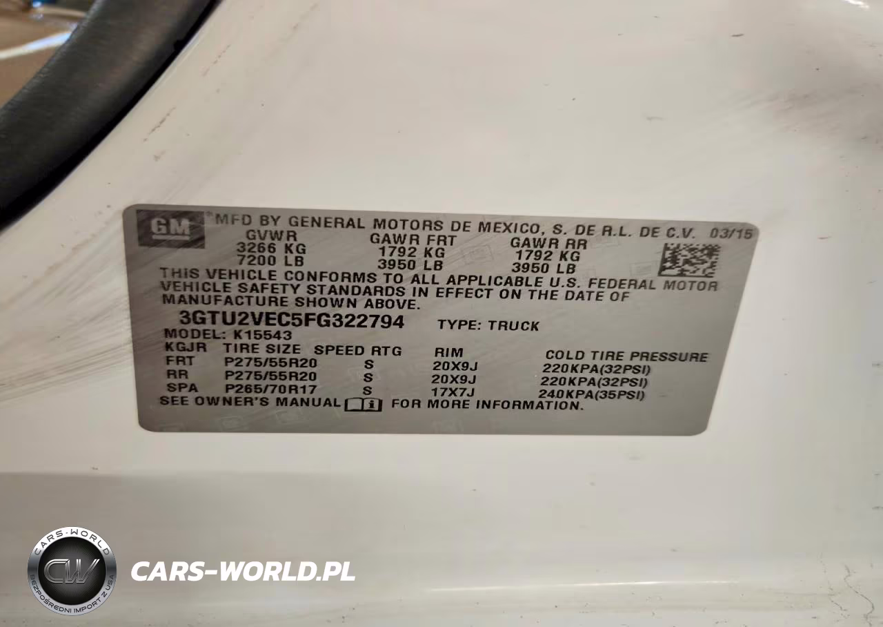 2015 GMC Sierra K1500 Slt VIN:3GTU2VEC5FG322794 - 12