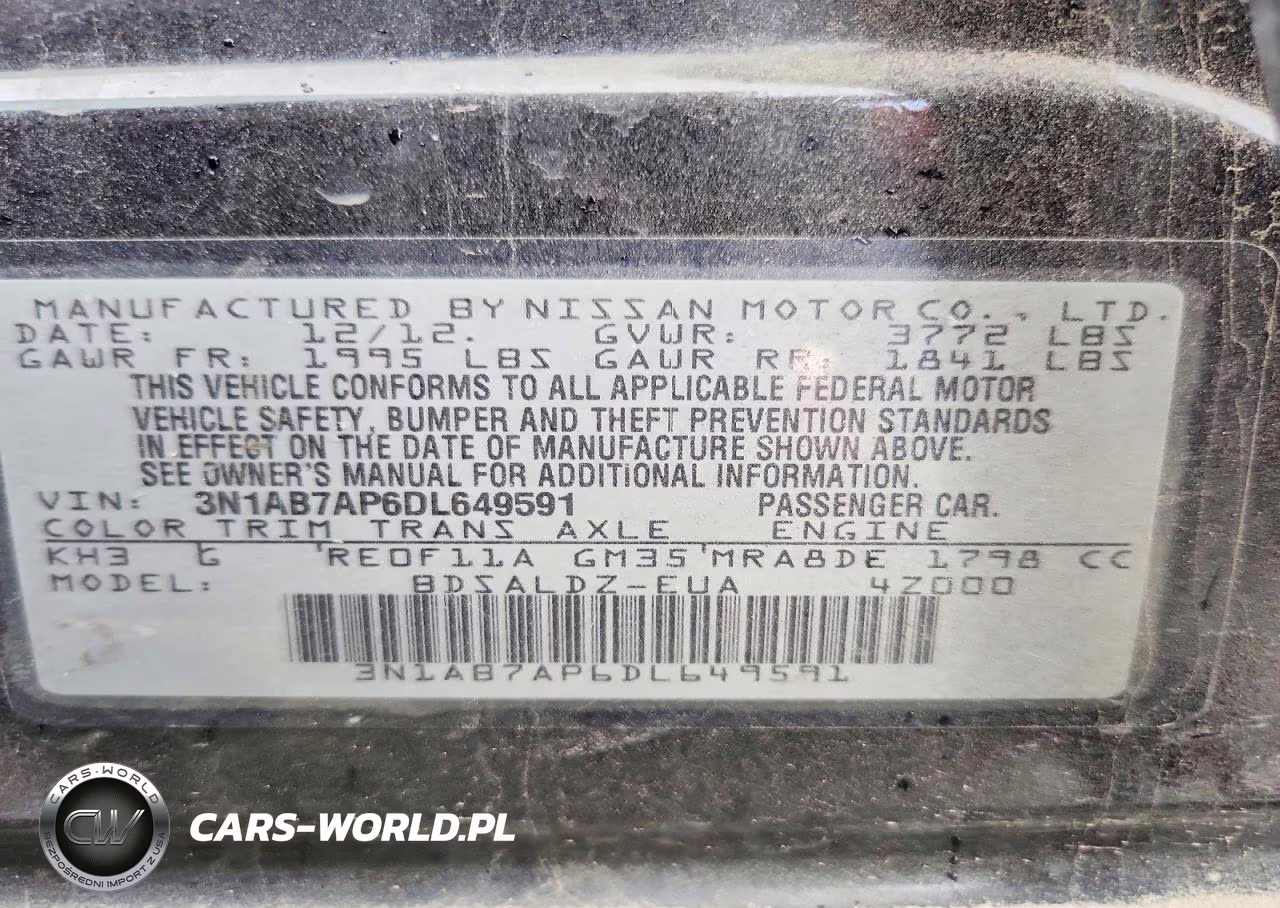 2013 Nissan Sentra S VIN:3N1AB7AP6DL649591 - 12