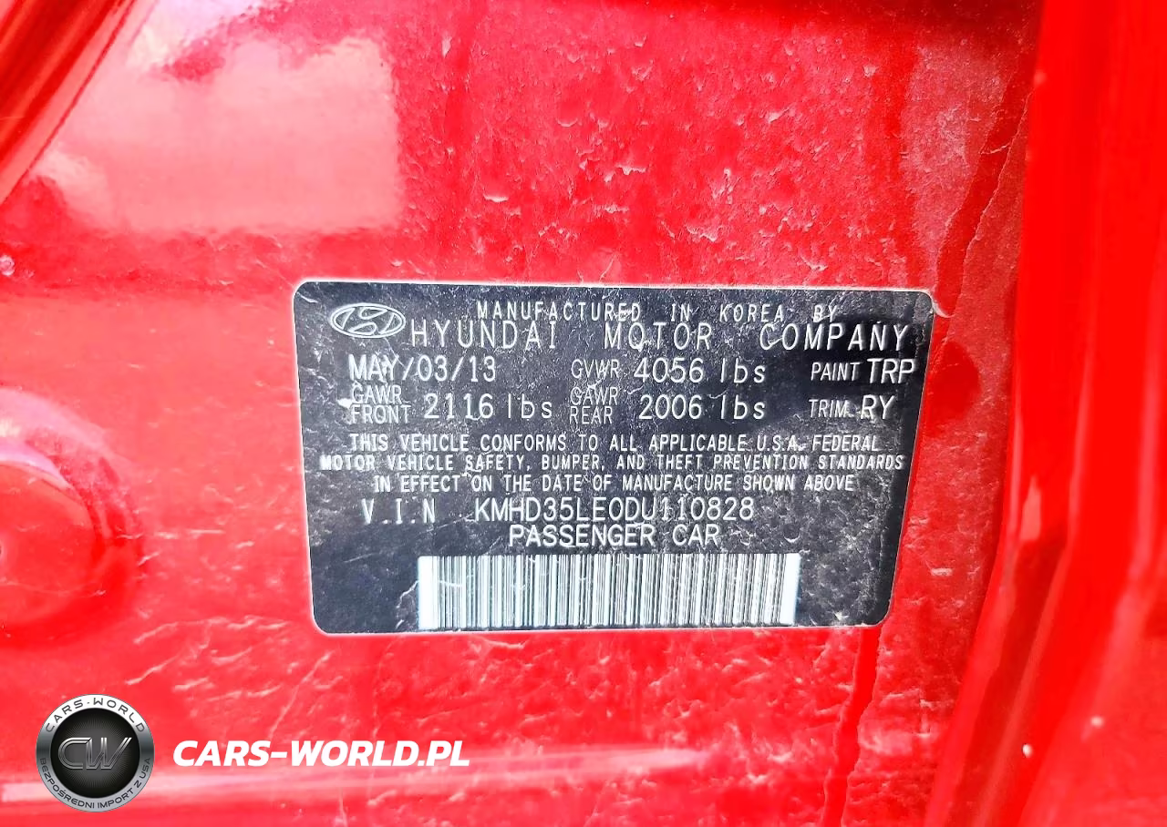 2013 Hyundai Elantra Gt Base VIN:KMHD35LE0DU110828 - 12