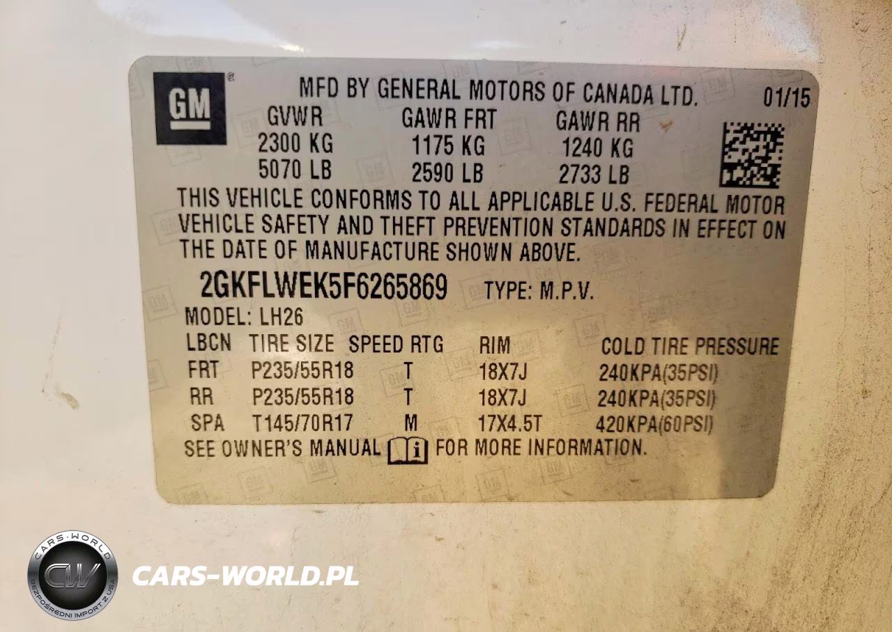 2015 GMC Terrain Sle VIN:2GKFLWEK5F6265869 - 13