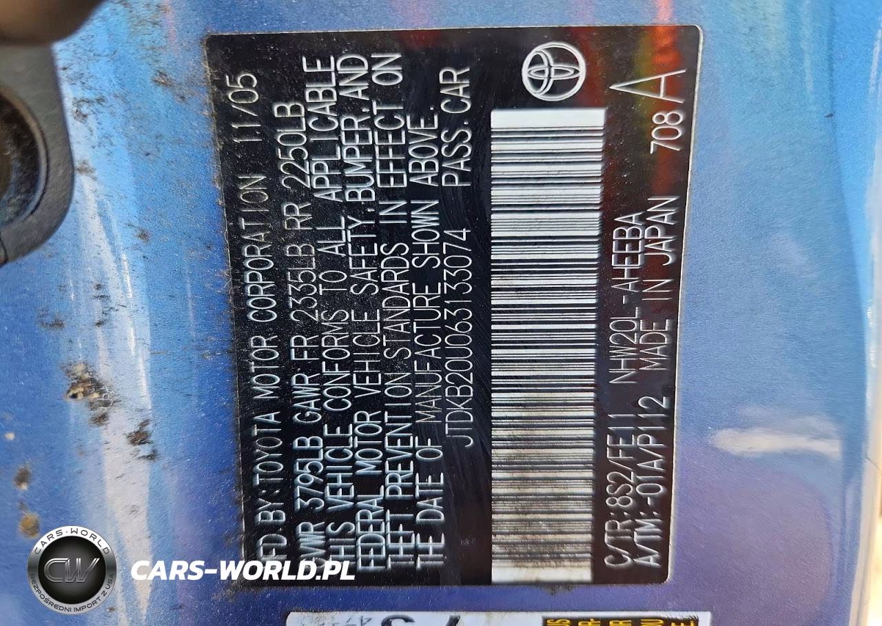 2006 Toyota Prius Base VIN:JTDKB20U063133074 - 12