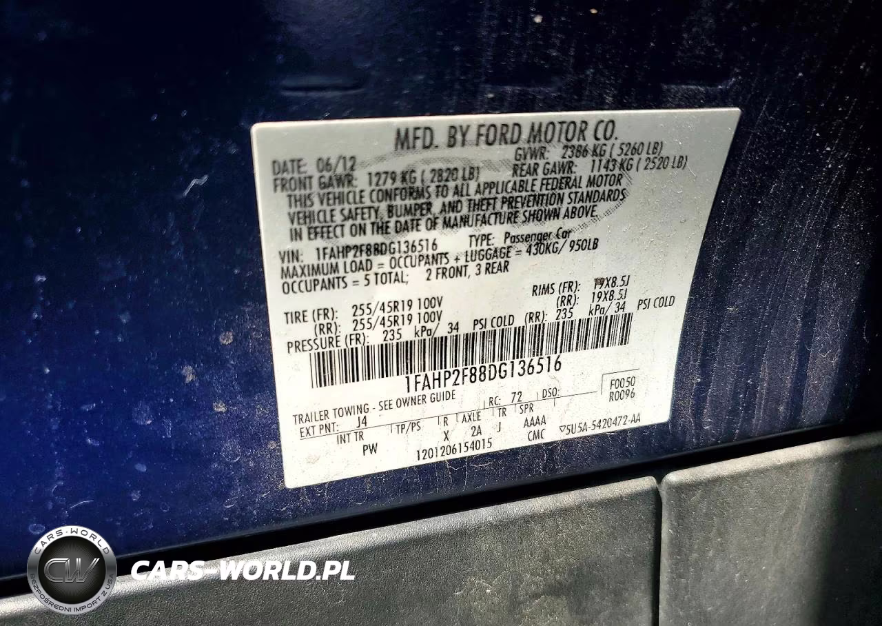 2013 Ford Taurus Limited VIN:1FAHP2F88DG136516 - 12