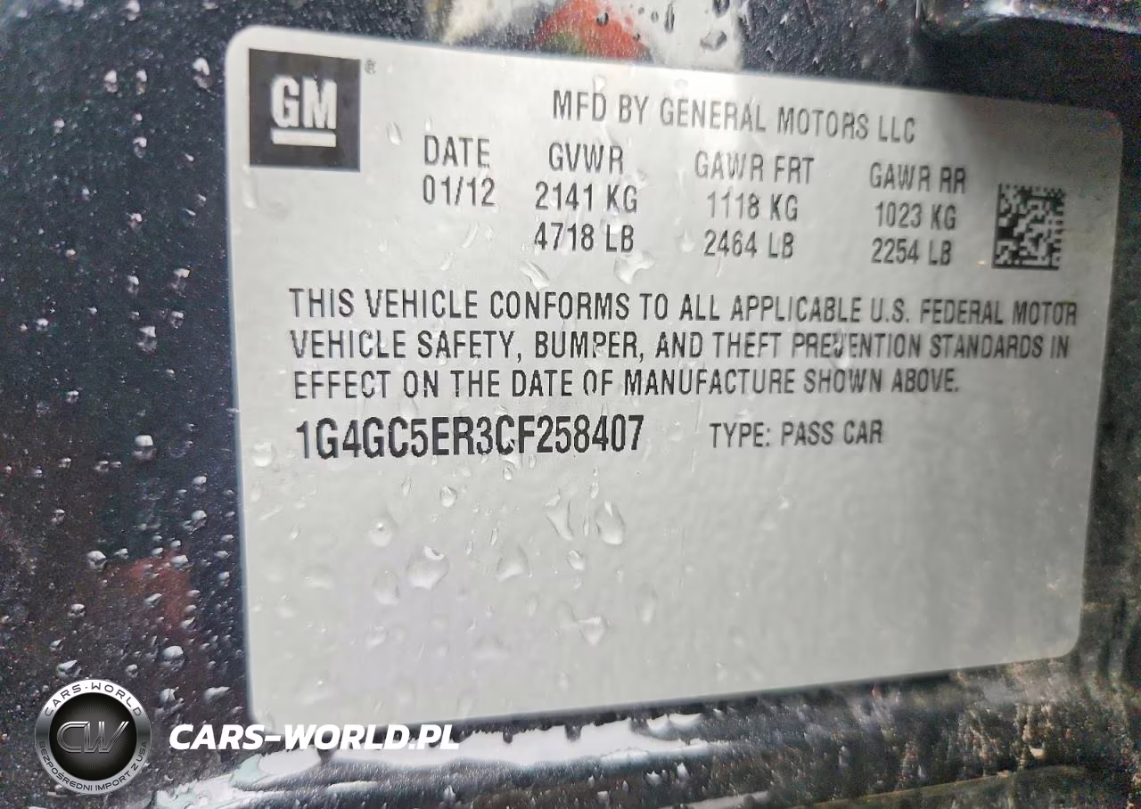 2012 Buick Lacrosse VIN:1G4GC5ER3CF258407 - 12