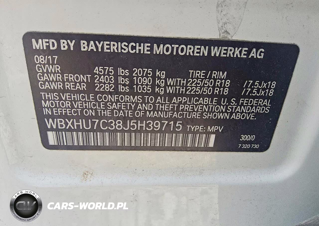 2018 BMW X1 Sdrive28I VIN:WBXHU7C38J5H39715 - 12