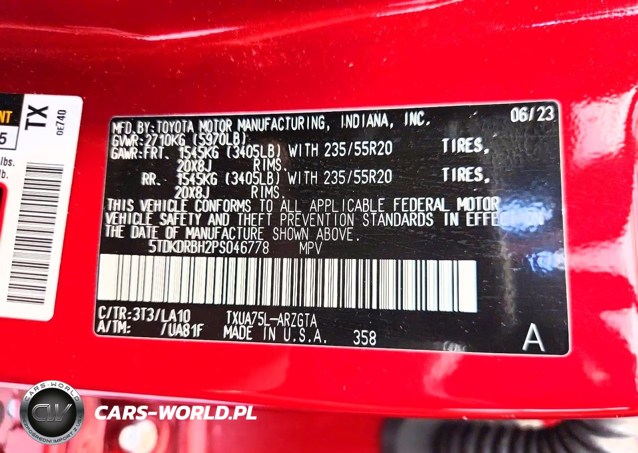 2023 Toyota Highlander Platinum VIN:5TDKDRBH2PS046778 - 13