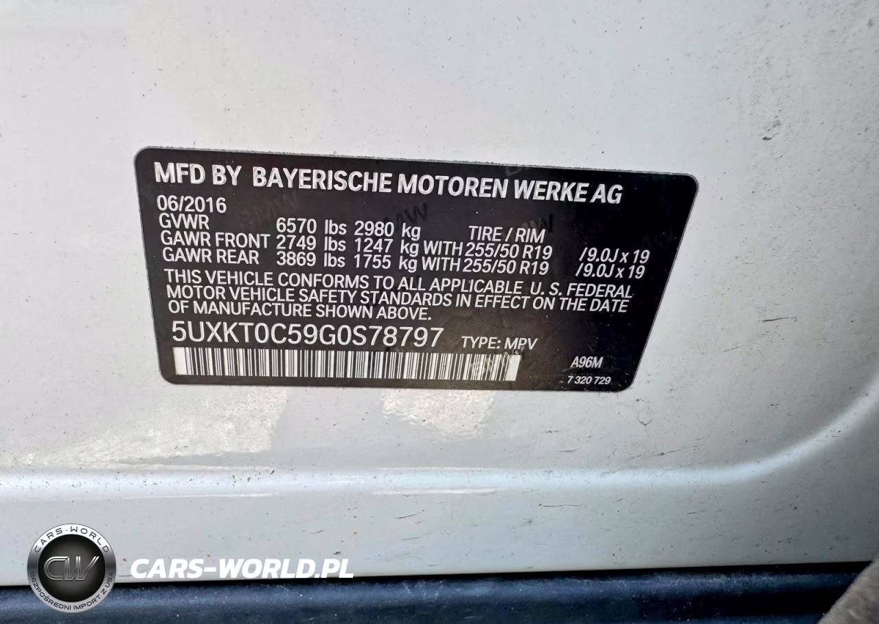 2016 BMW X5 Xdr40E VIN:5UXKT0C59G0S78797 - 11