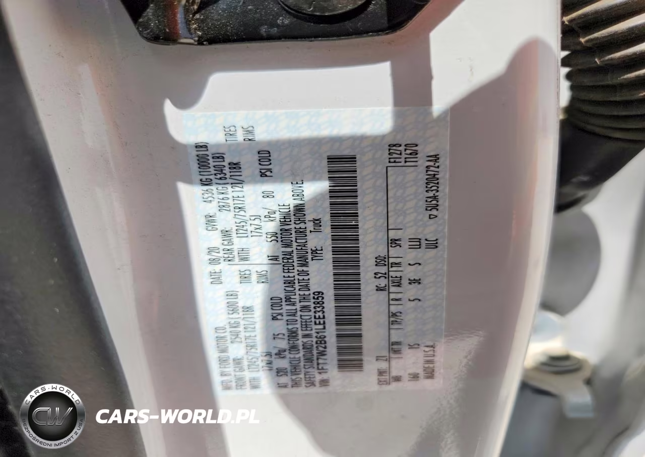 2020 Ford F250 Super Duty VIN:1FT7W2B61LEE33859 - 12