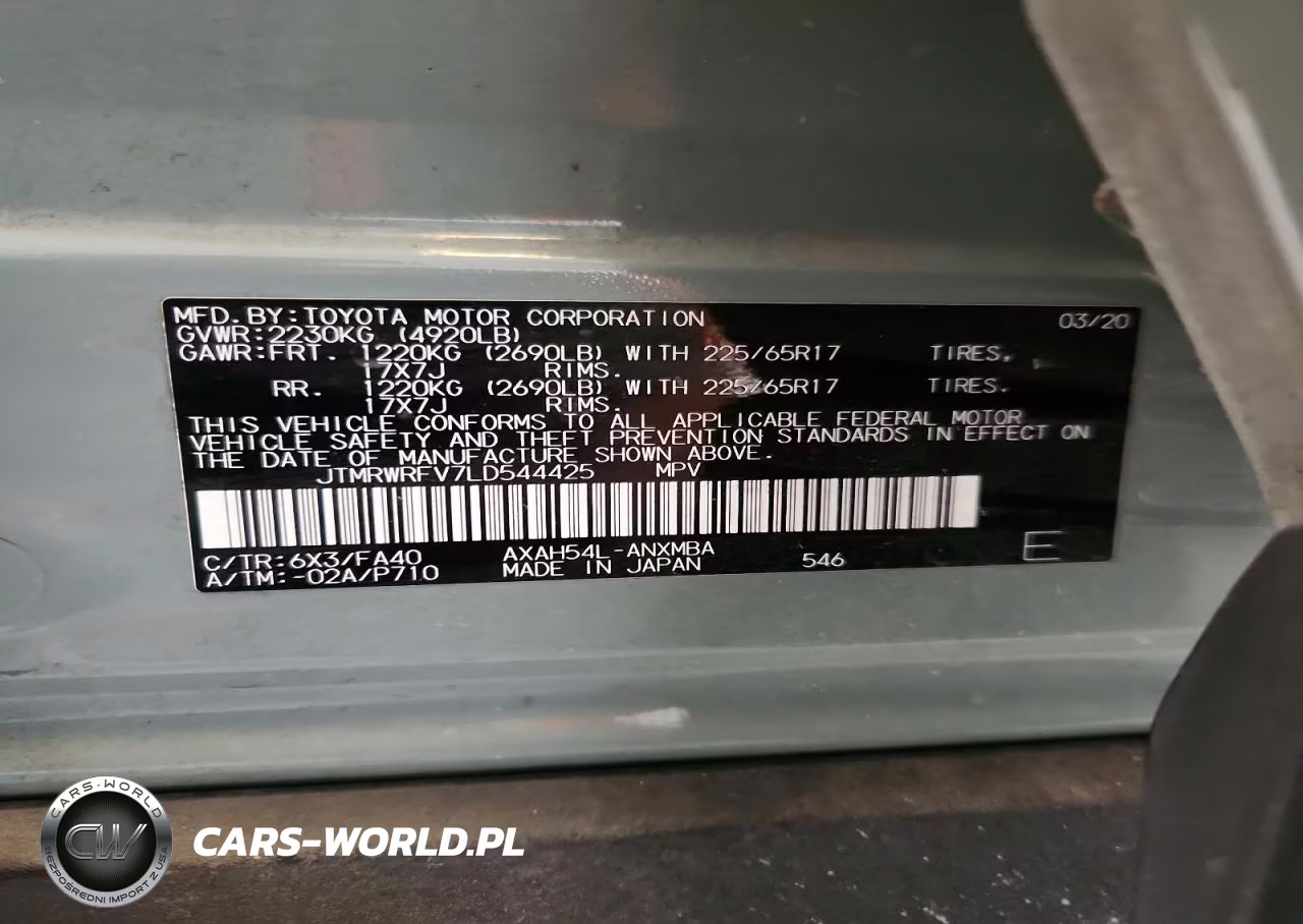 2020 Toyota Rav4 Hybrid Xle VIN:JTMRWRFV7LD544425 - 14