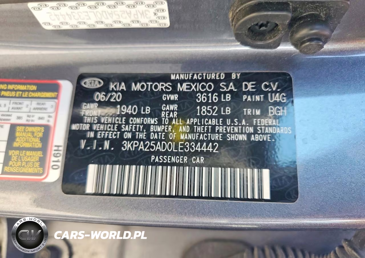 2020 Kia Rio 5-Door S VIN:3KPA25AD0LE334442 - 13