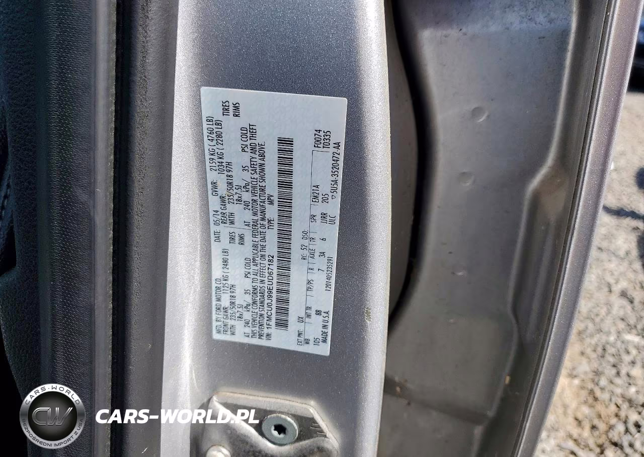 2014 Ford Escape VIN:1FMCU0J99EUD67182 - 13