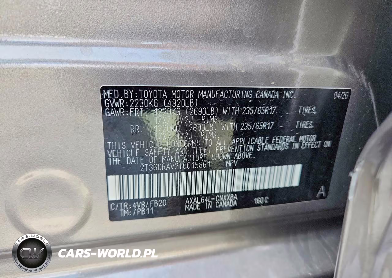 2026 Toyota Rav4 Le VIN:2T36CRAV2TC015861 - 13