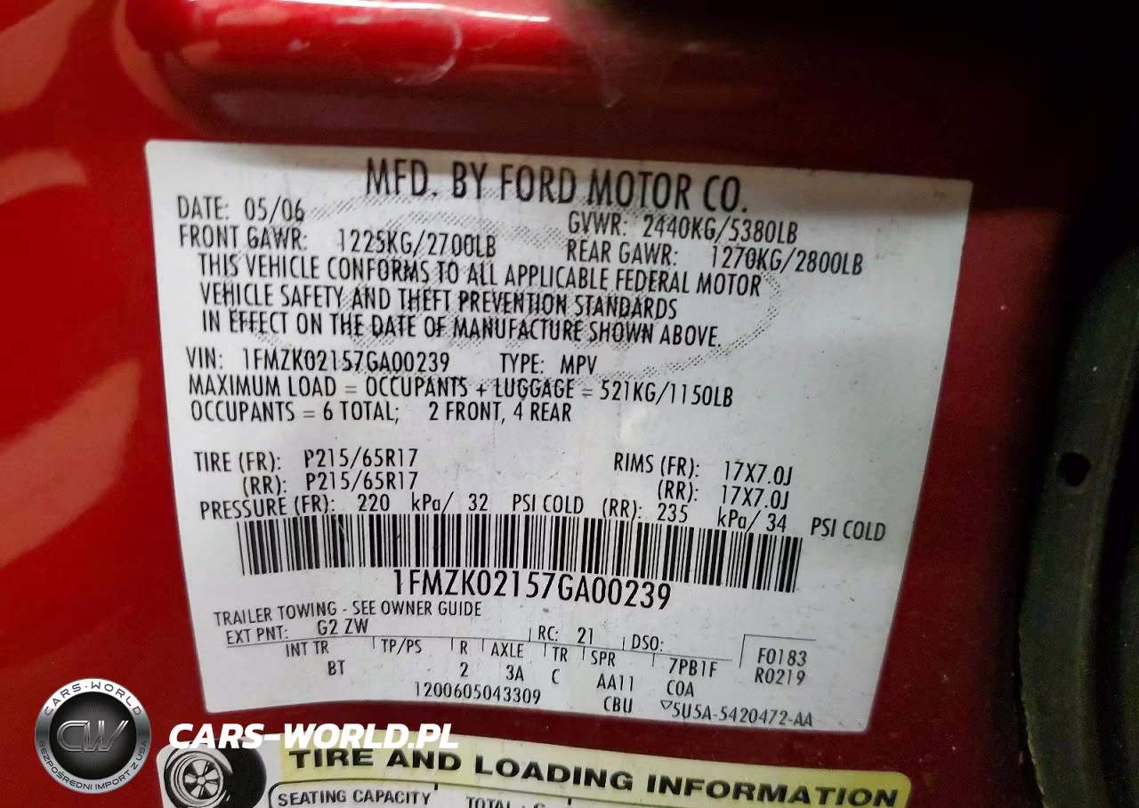 2007 Ford Freestyle Sel VIN:1FMZK02157GA00239 - 13
