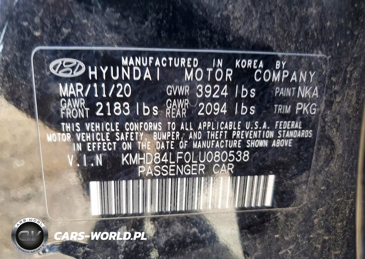 2020 Hyundai Elantra Sel VIN:KMHD84LF0LU080538 - 12