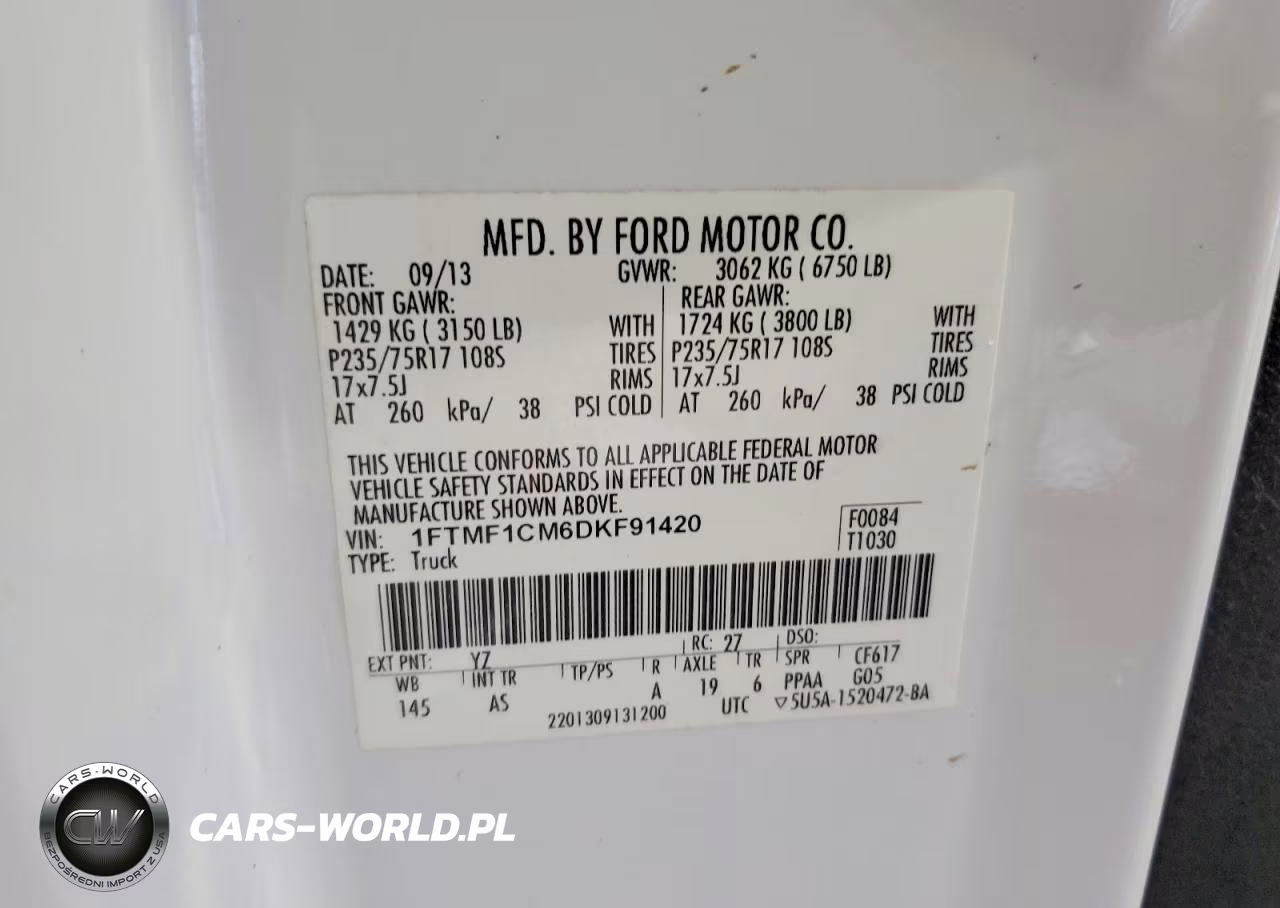 2013 Ford F150 VIN:1FTMF1CM6DKF91420 - 12