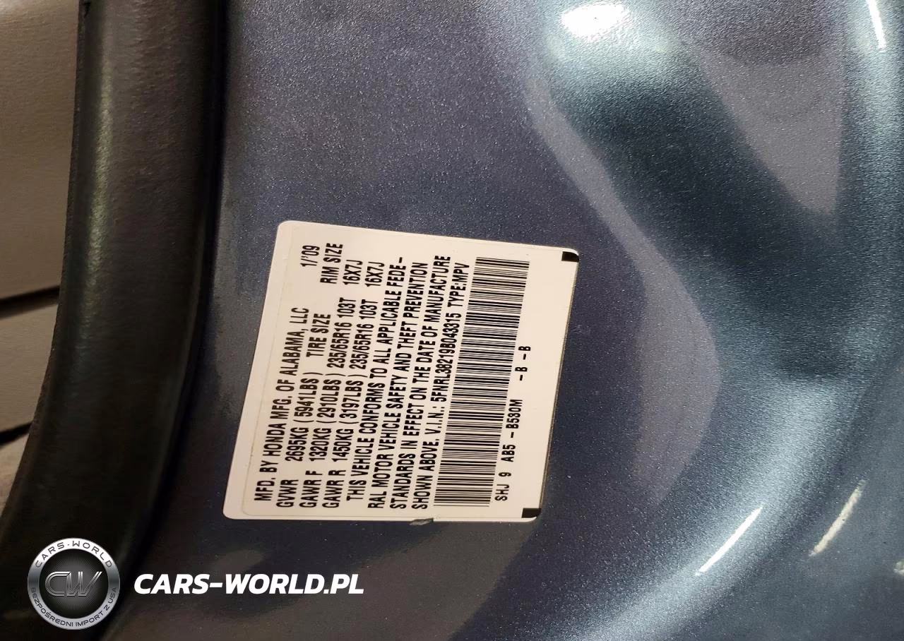 2009 Honda Odyssey Lx VIN:5FNRL38219B043315 - 13