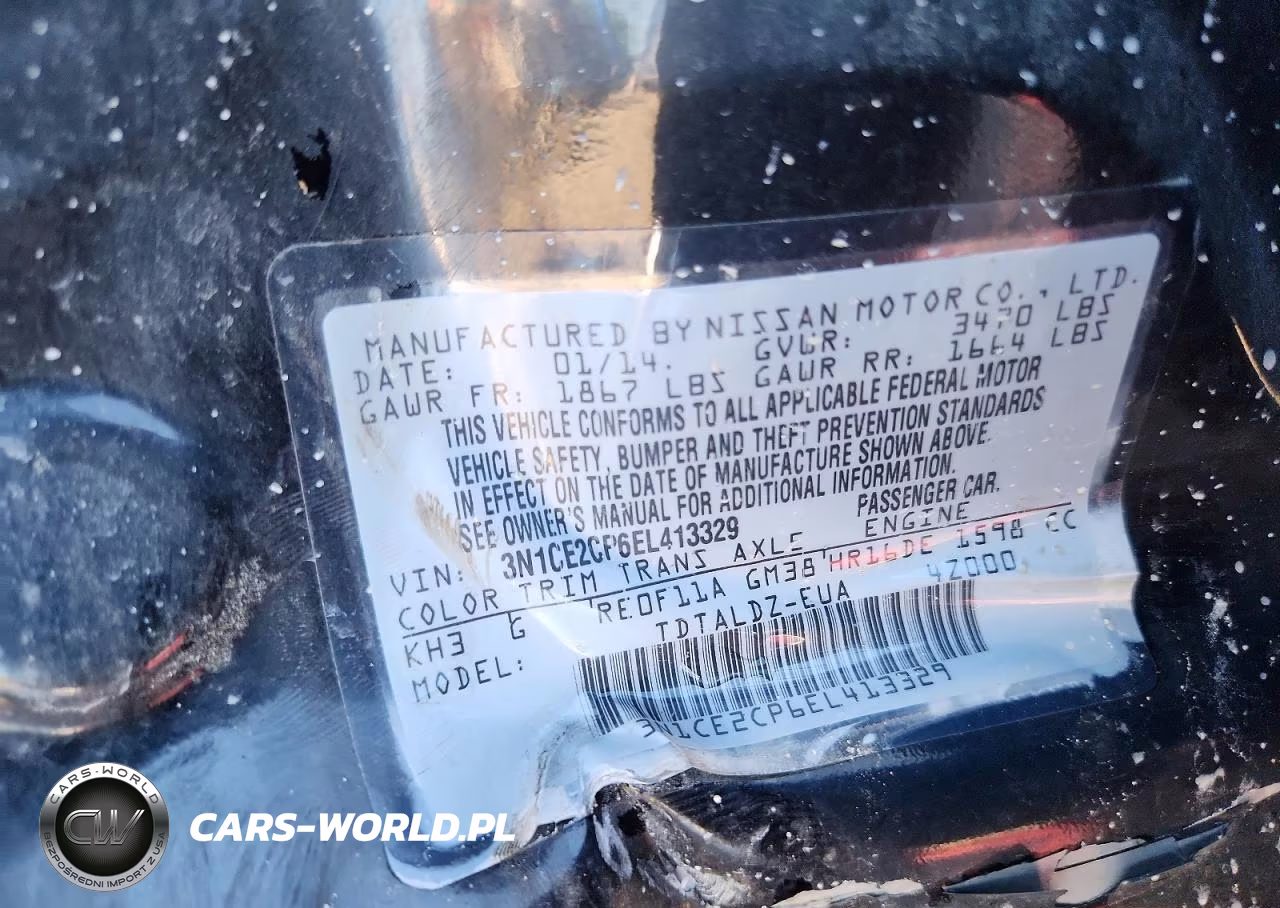 2014 Nissan Versa Note Sv VIN:3N1CE2CP6EL413329 - 12