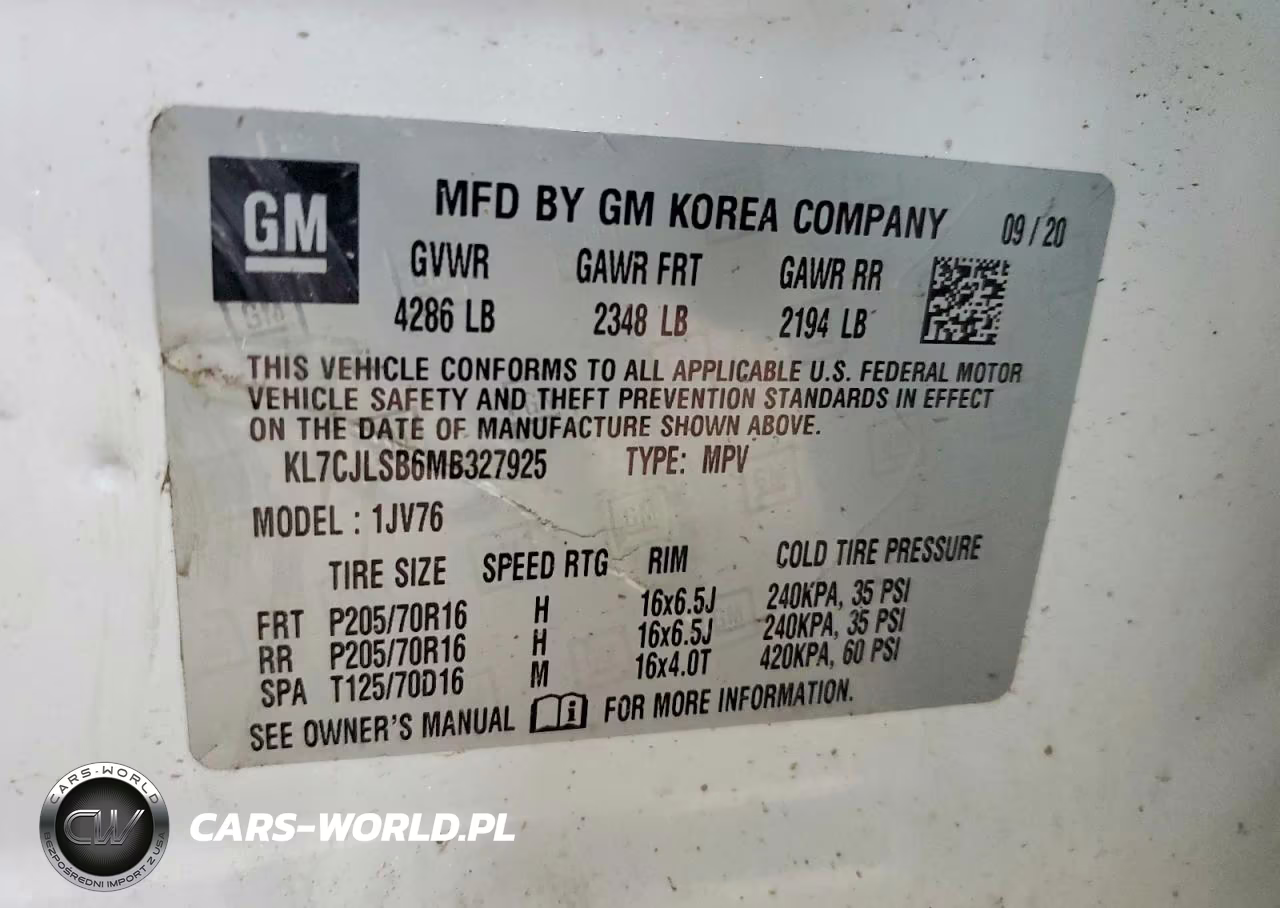 2021 Chevrolet Trax 1Lt VIN:KL7CJLSB6MB327925 - 12