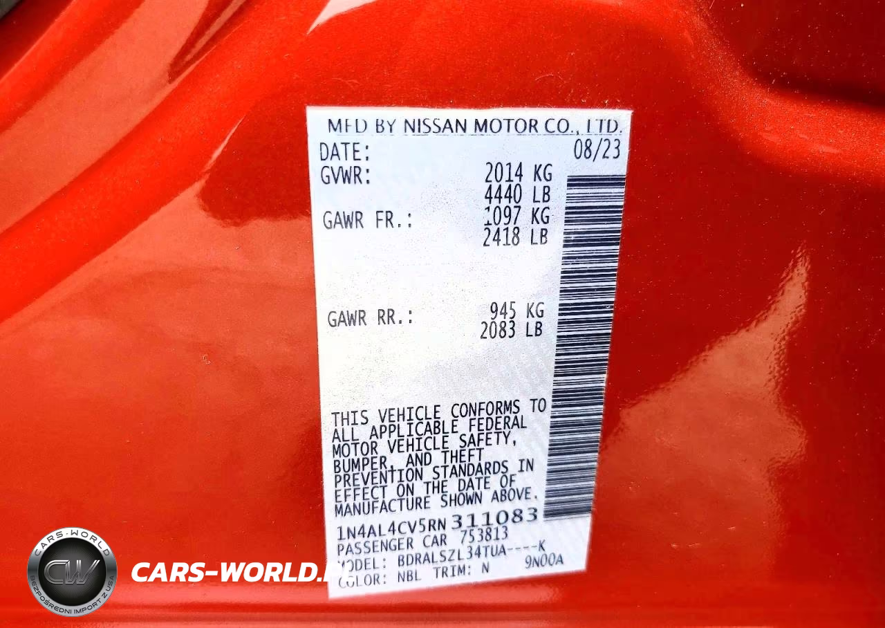 2024 Nissan Altima Sr VIN:1N4AL4CV5RN311083 - 13