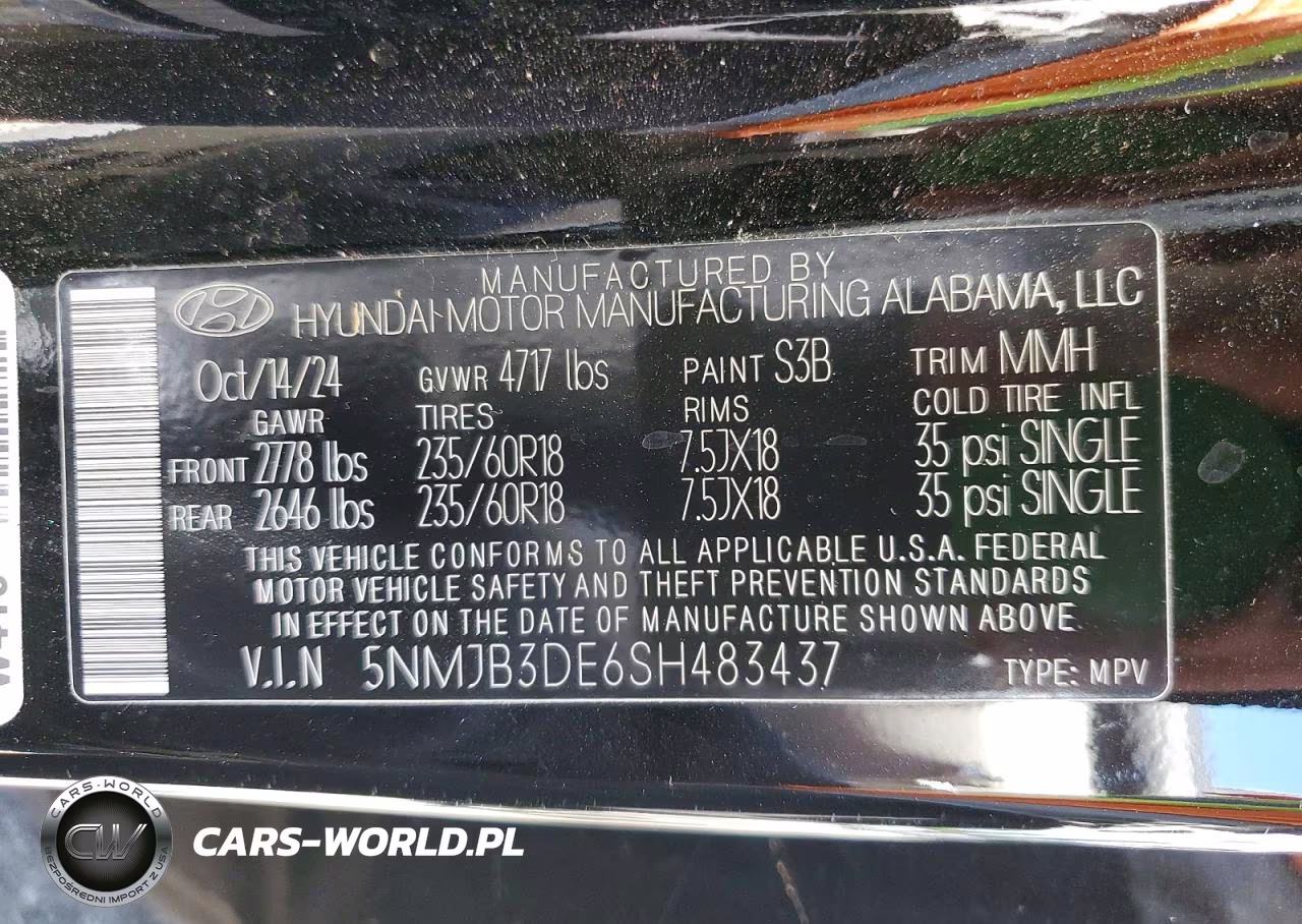 2025 Hyundai Tucson Sel VIN:5NMJB3DE6SH483437 - 14