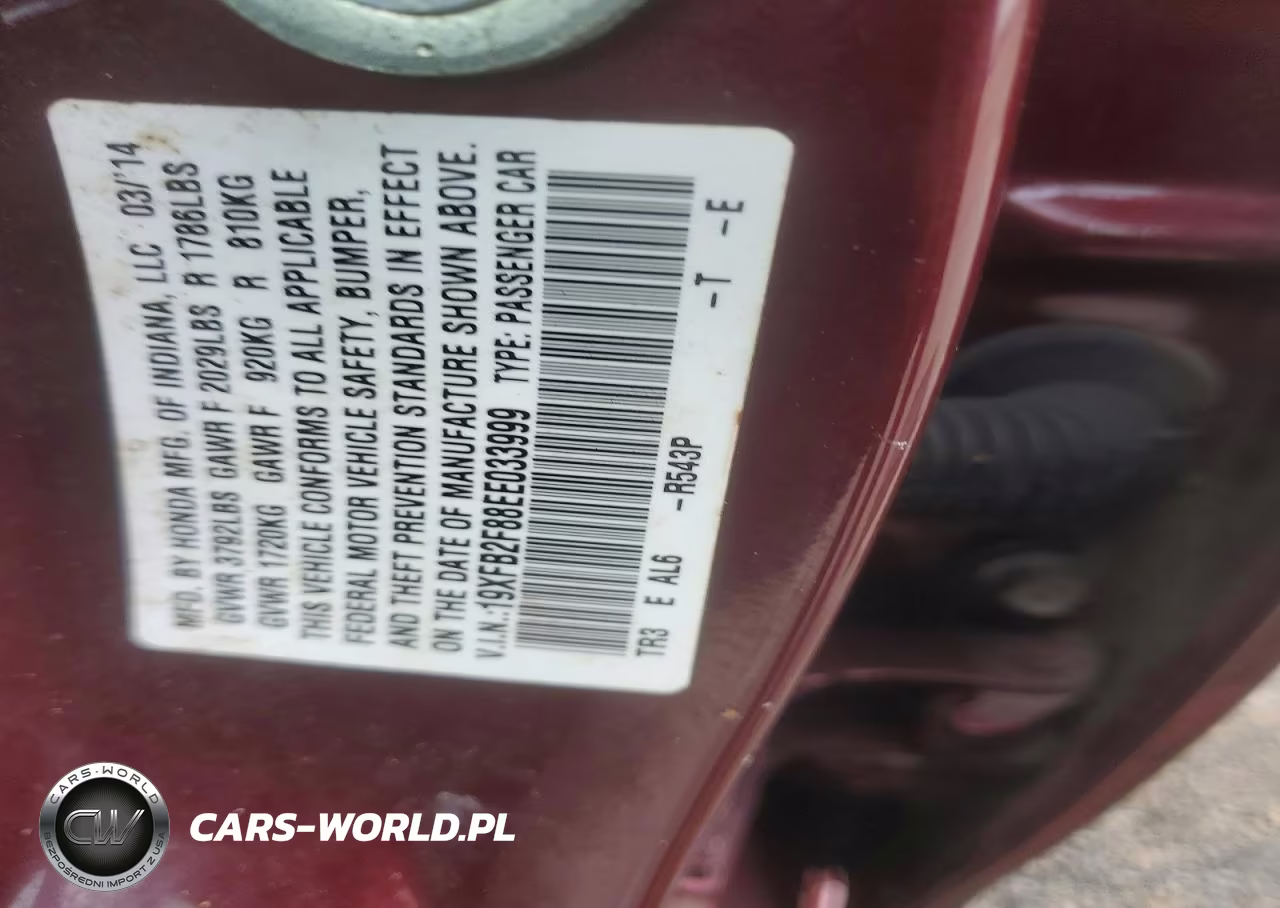 2014 Toyota Civic Ex VIN:19XFB2F88EE033999 - 12