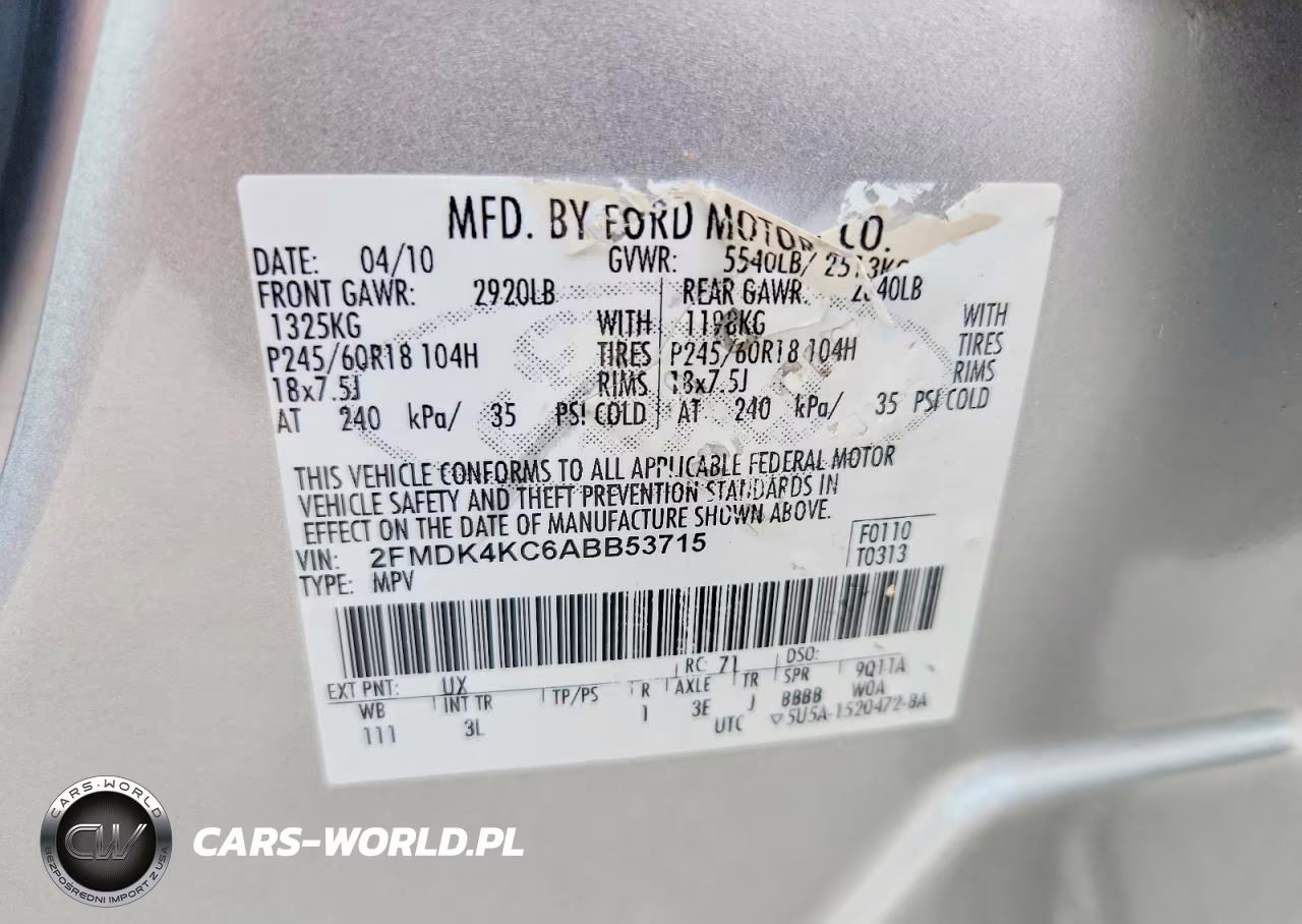 2010 Ford Edge Limited VIN:2FMDK4KC6ABB53715 - 13