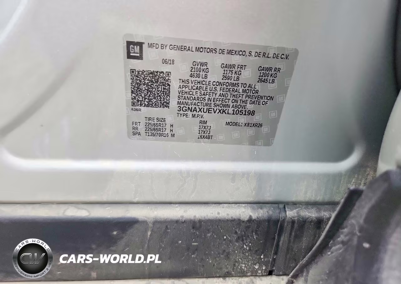2019 Chevrolet Equinox Lt VIN:3GNAXUEVXKL105198 - 13