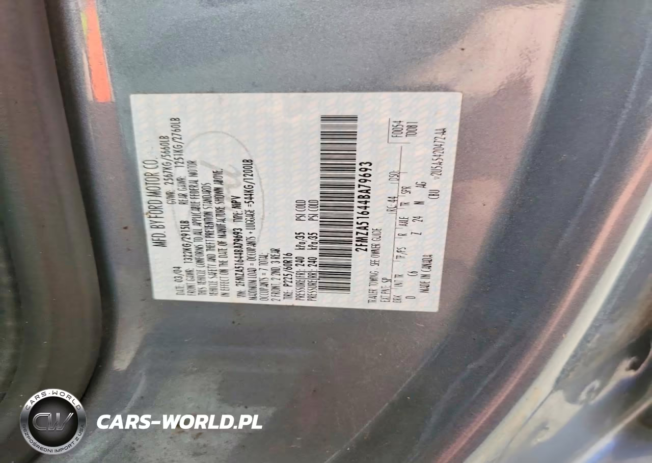 2004 Ford Freestar Lane VIN:2FMZA51644BA79693 - 13