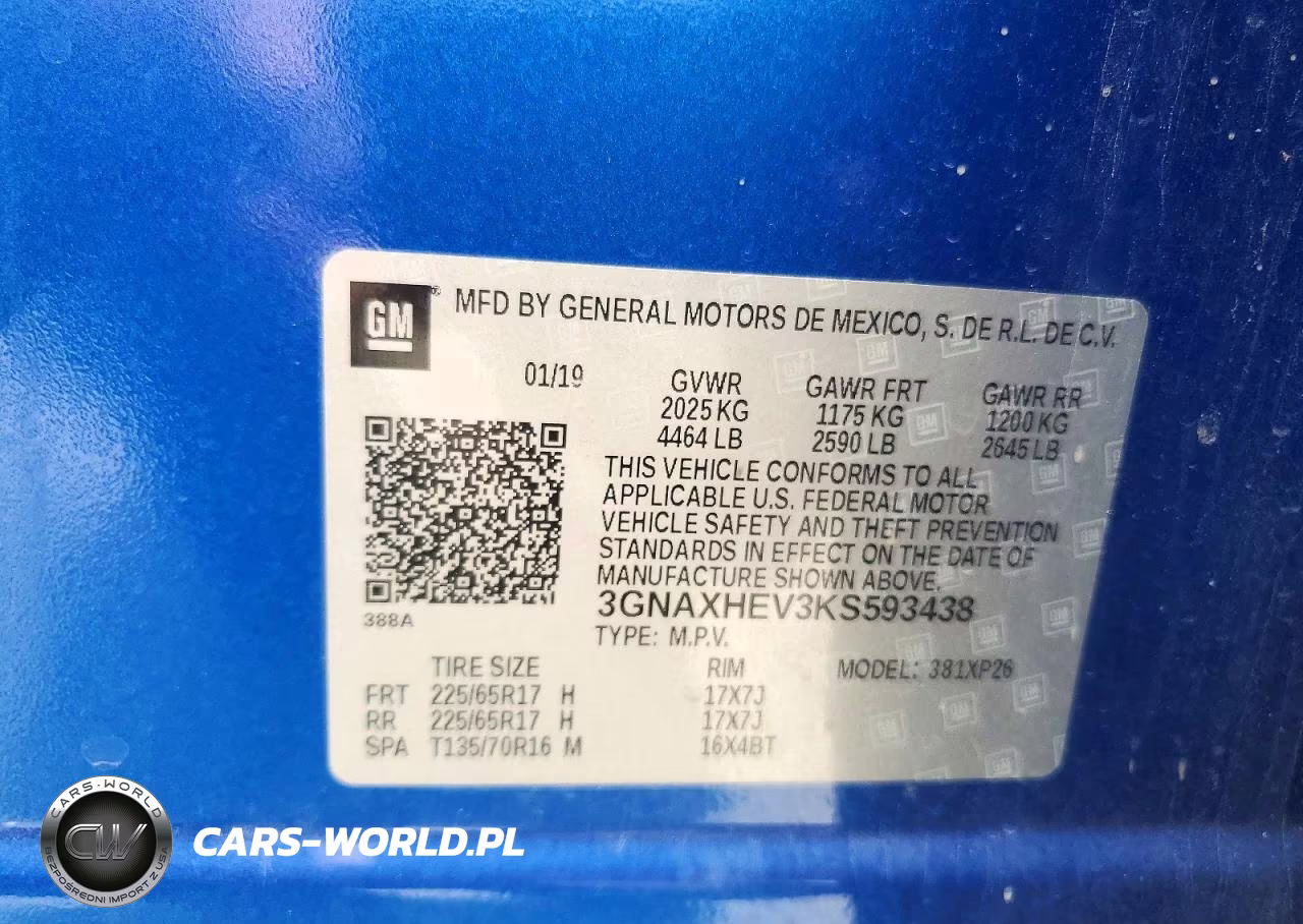 2019 Chevrolet Equinox Ls VIN:3GNAXHEV3KS593438 - 13
