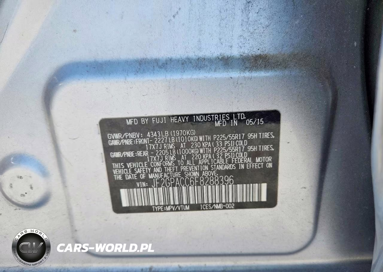 2015 Subaru Xv Crosstrek 2.0I Premium VIN:JF2GPACC6F8288396 - 13