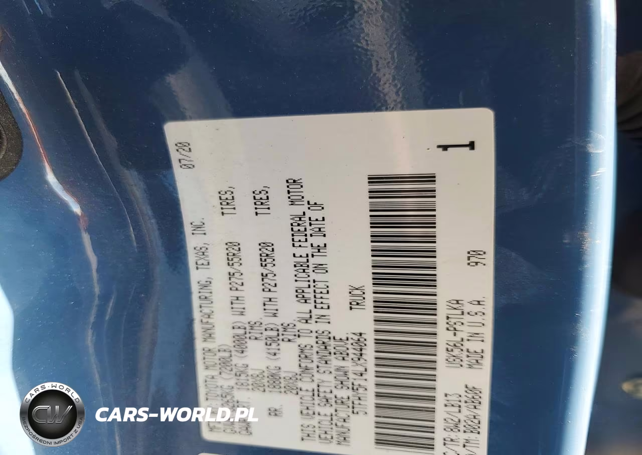 2020 Toyota Tundra Crewmax Limited VIN:5TFHY5F14LX944064 - 13