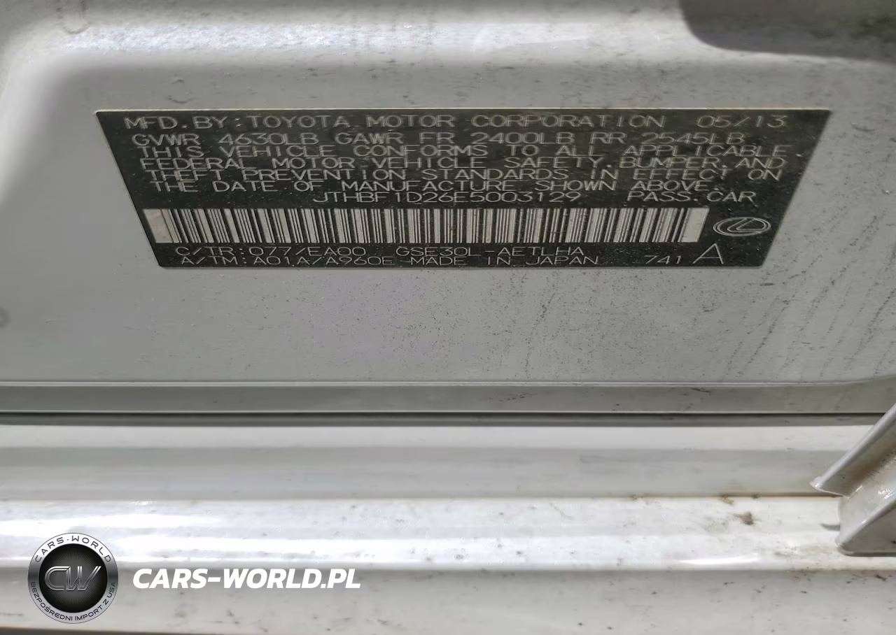 2014 Lexus Is 250 VIN:JTHBF1D26E5003129 - 12