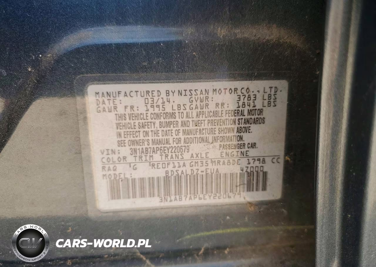 2014 Nissan Sentra Sv VIN:3N1AB7AP6EY220679 - 12