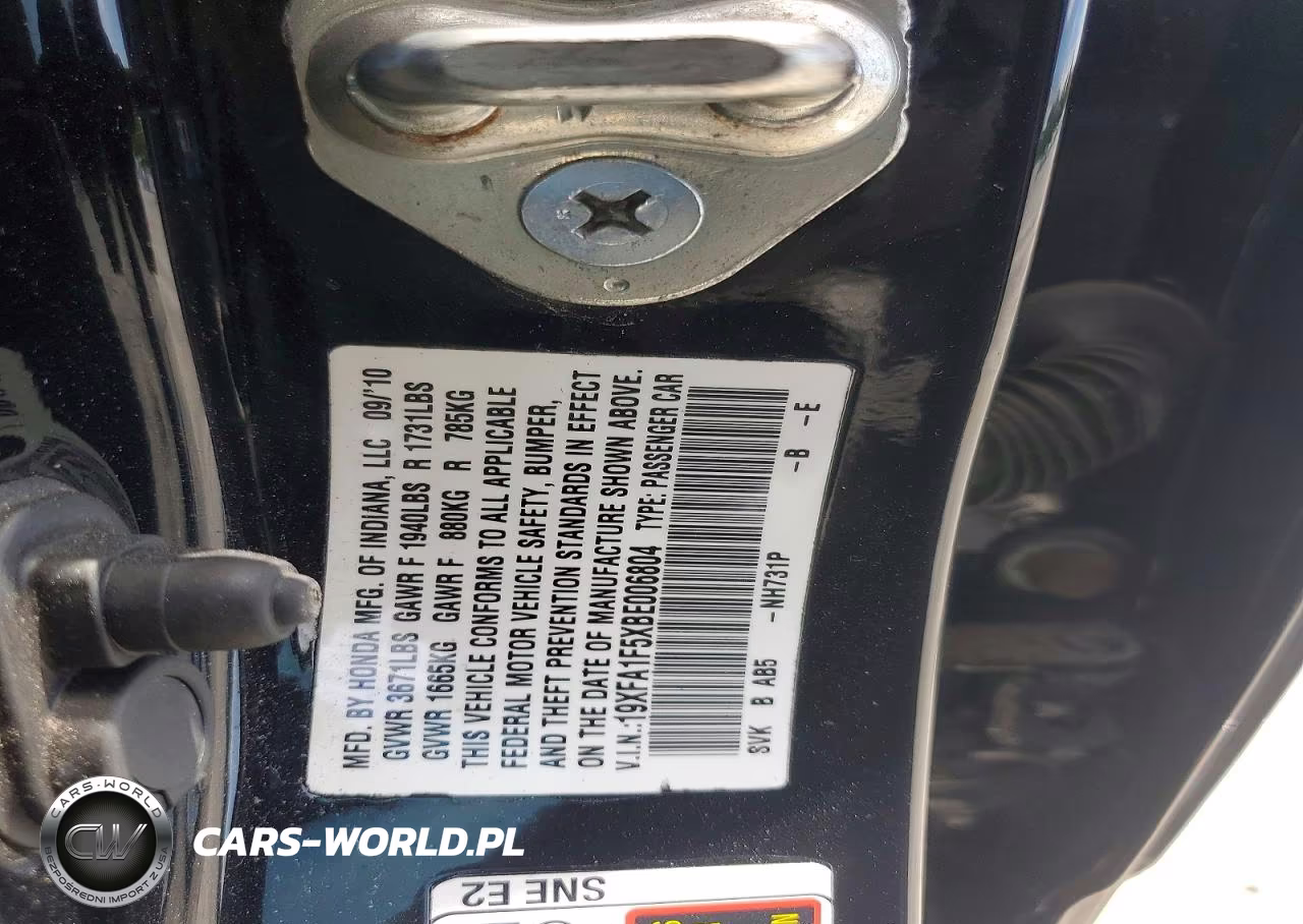 2011 Honda Civic Lx VIN:19XFA1F5XBE006804 - 12