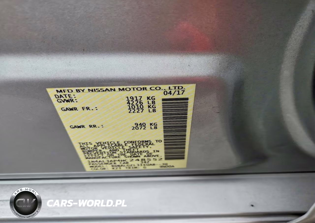 2017 Nissan Altima 2.5 S VIN:1N4AL3AP4HC248552 - 12
