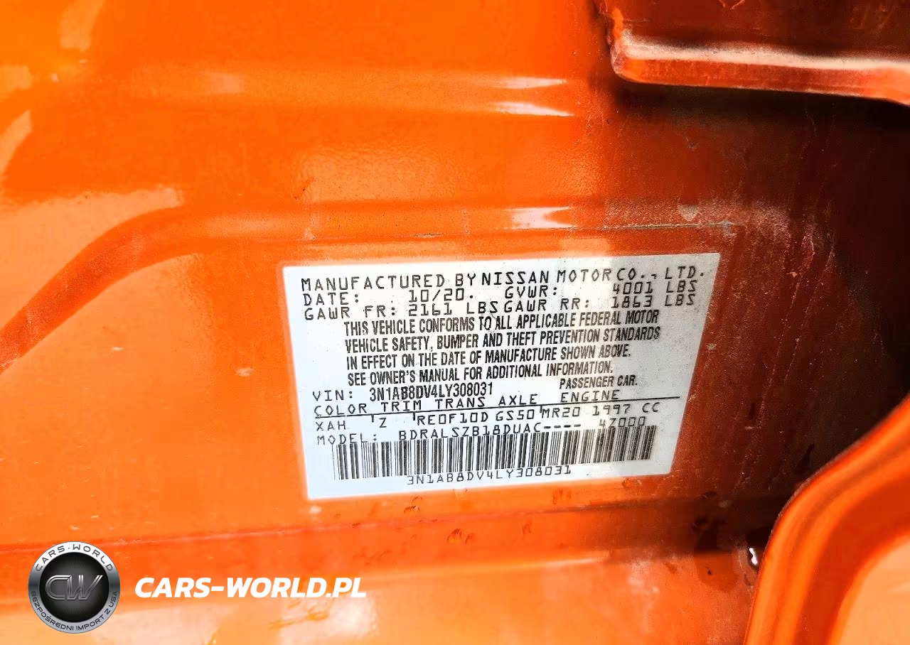 2020 Nissan Sentra Sr VIN:3N1AB8DV4LY308031 - 13