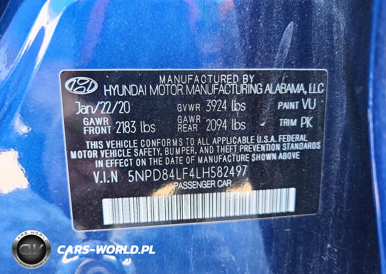 2020 Hyundai Elantra Sel VIN:5NPD84LF4LH582497 - 12