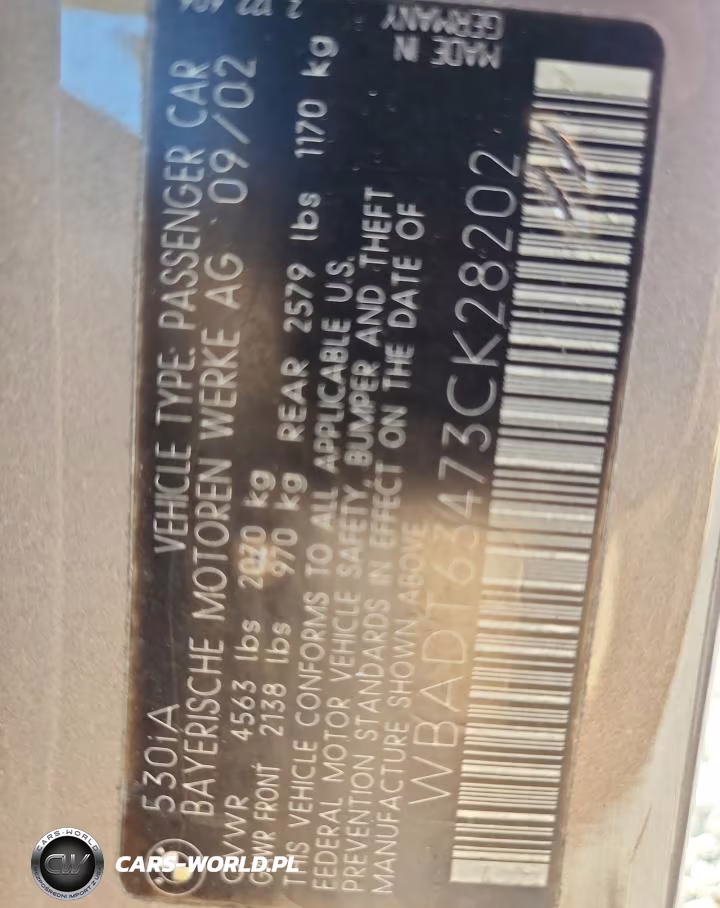 2003 BMW 530 I Automatic VIN:WBADT63473CK28202 - 12