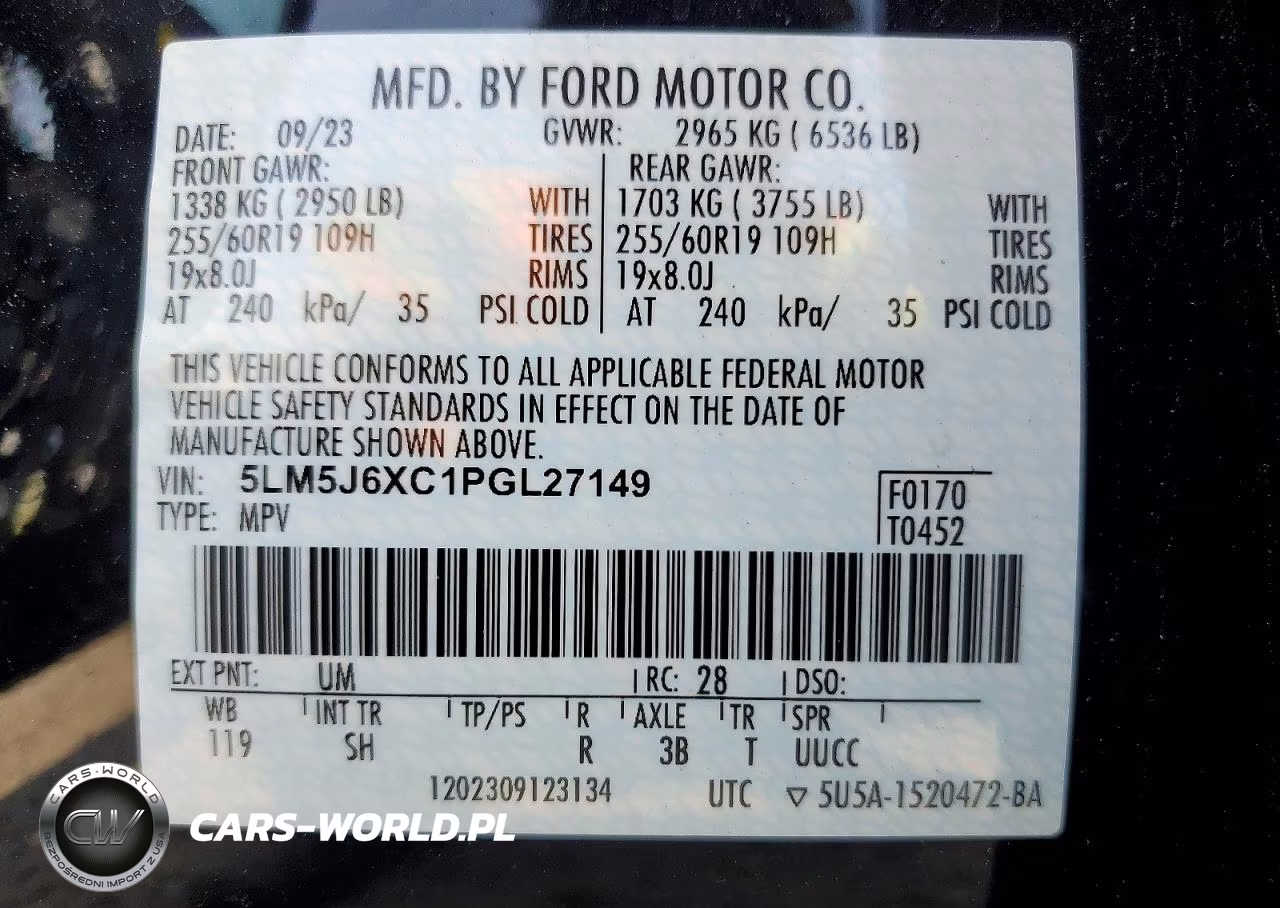 2023 Lincoln Aviator VIN:5LM5J6XC1PGL27149 - 13