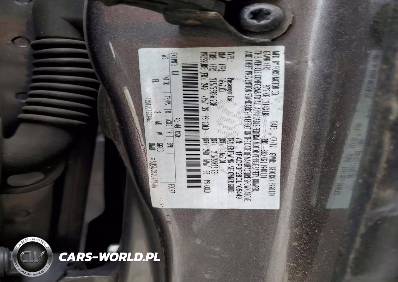 2013 Ford Focus Se VIN:1FADP3F28DL105449 - 12