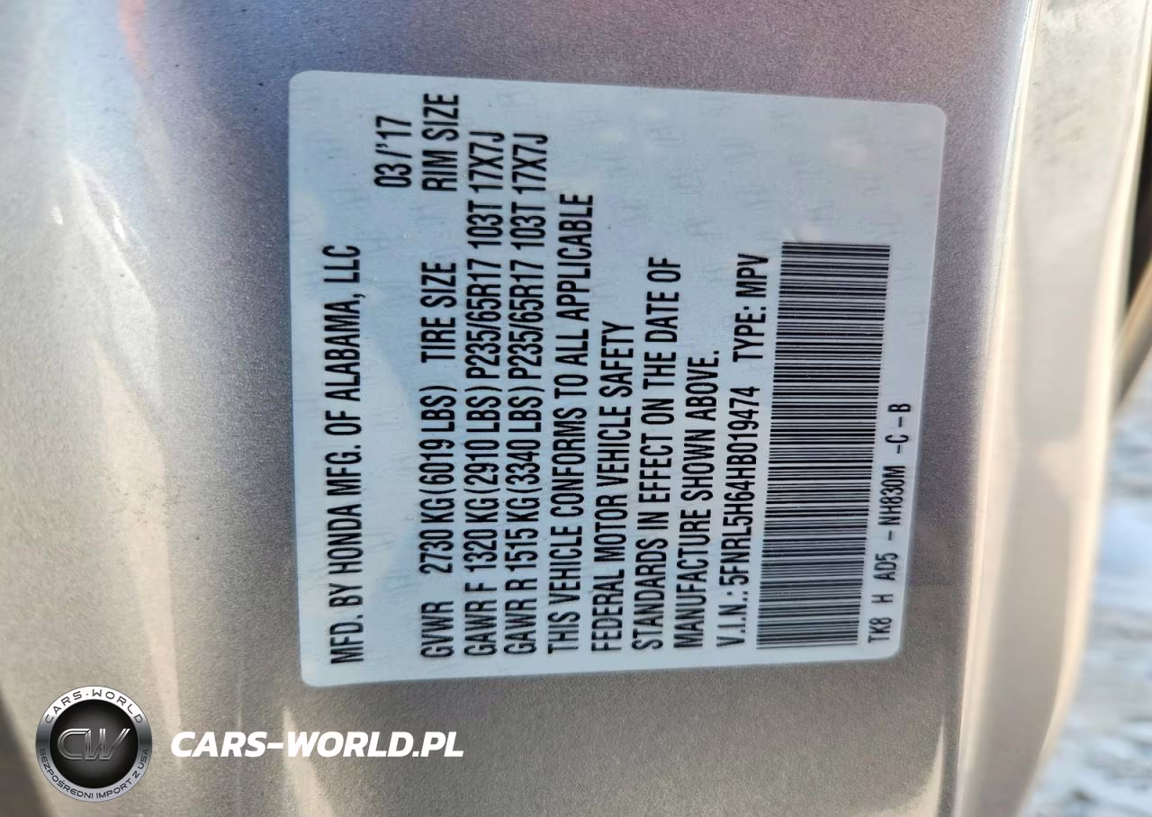 2017 Honda Odyssey Exl VIN:5FNRL5H64HB019474 - 13