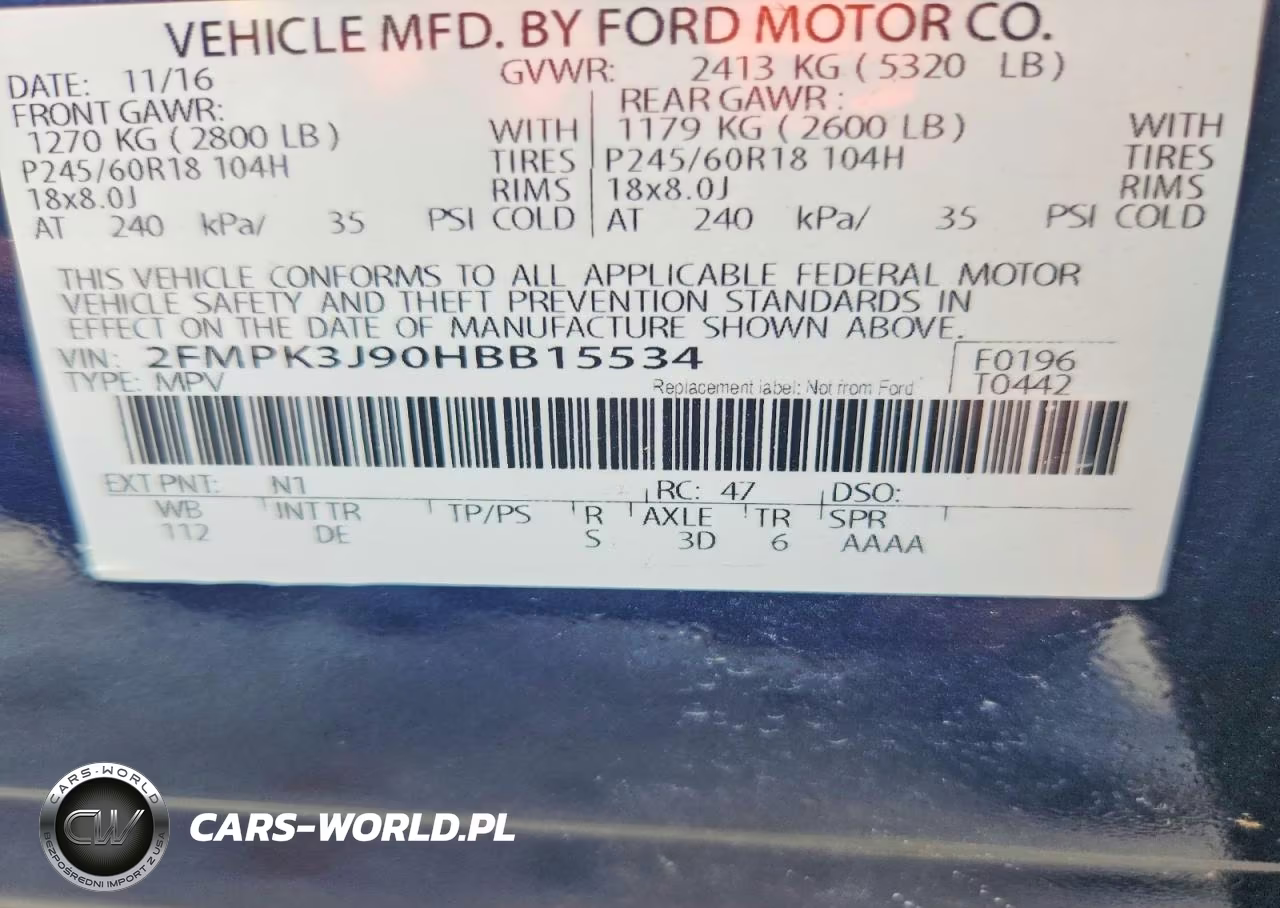 2017 Ford Edge Sel VIN:2FMPK3J90HBB15534 - 14