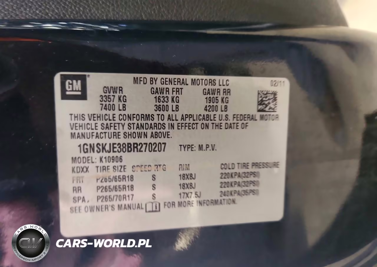 2011 Chevrolet Suburban K1500 Lt VIN:1GNSKJE38BR270207 - 13