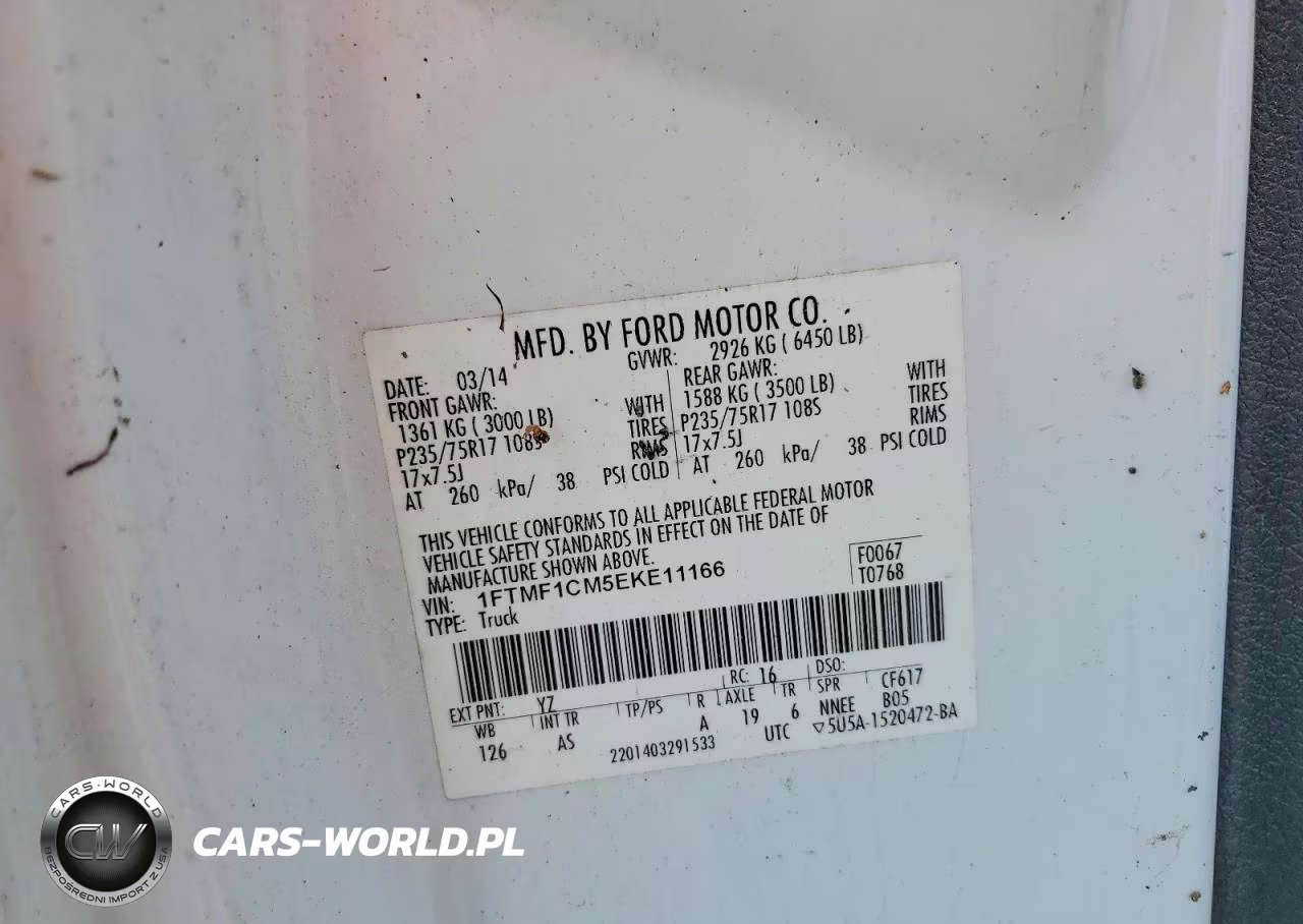 2014 Ford F150 VIN:1FTMF1CM5EKE11166 - 12