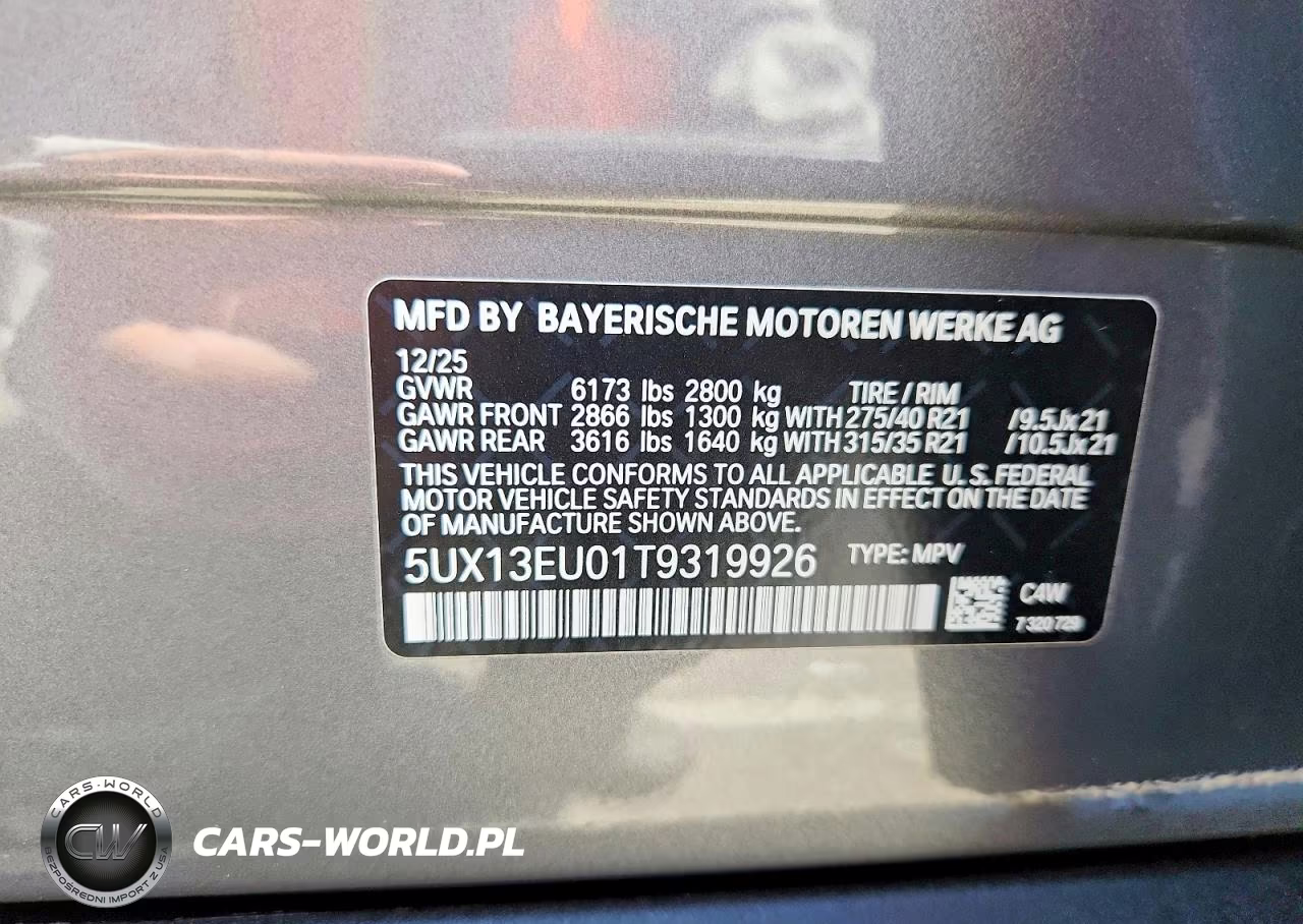 2026 BMW X5 Sdrive 40I VIN:5UX13EU01T9319926 - 13