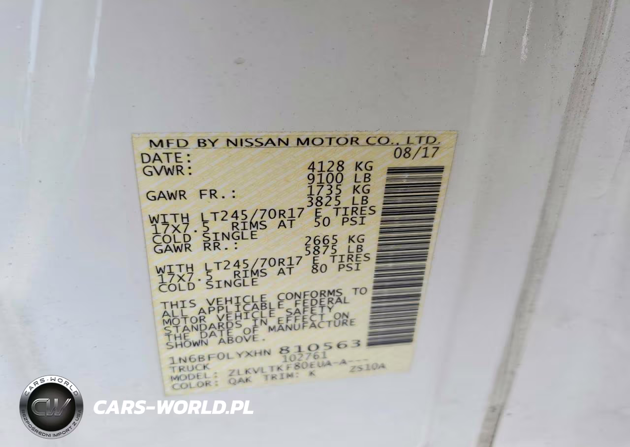 2017 Nissan Nv 2500 Hd Sv VIN:1N6BF0LYXHN810563 - 14