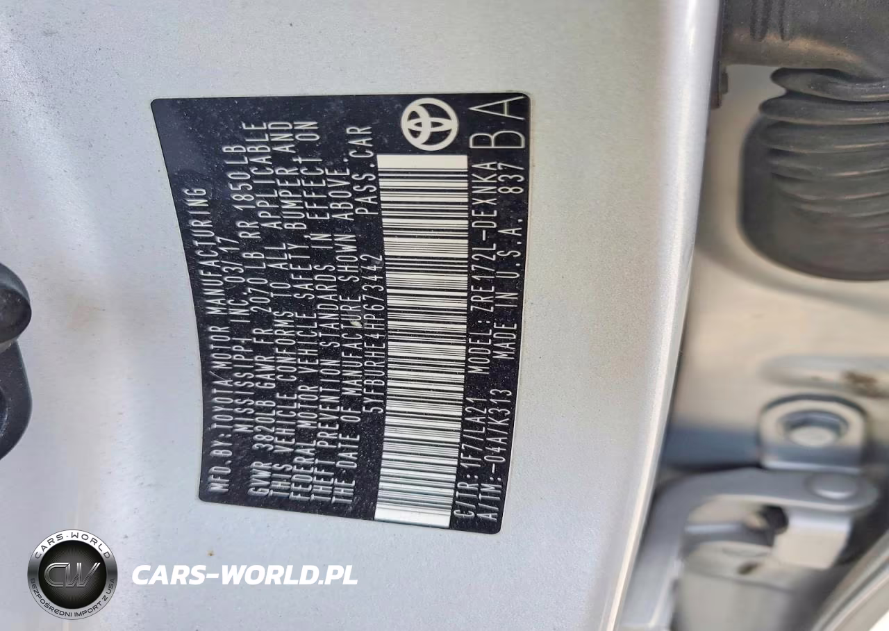2017 Toyota Corolla Xle VIN:5YFBURHE4HP673442 - 13