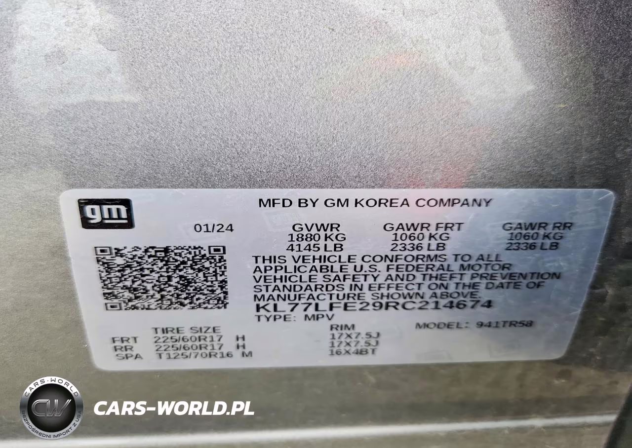 2024 Chevrolet Trax Ls VIN:KL77LFE29RC214674 - 12