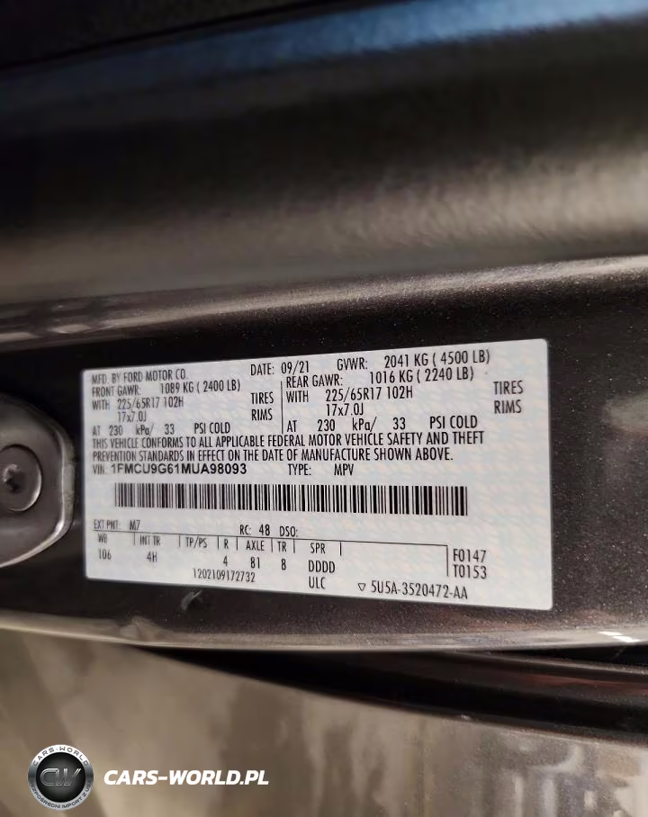 2021 Ford Escape Se VIN:1FMCU9G61MUA98093 - 13