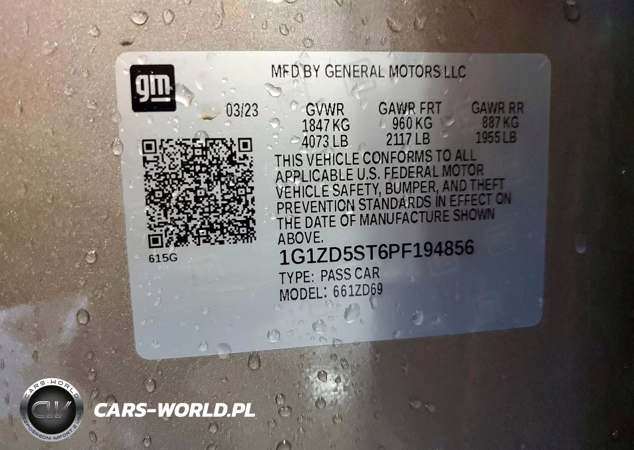 2023 Chevrolet Malibu Lt VIN:1G1ZD5ST6PF194856 - 12